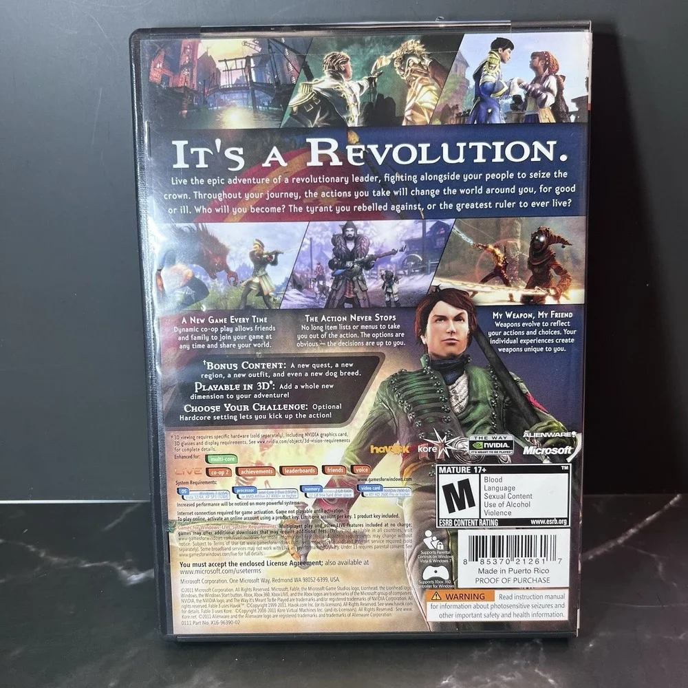 Fable III by Lionhead Studios, Microsoft Windows Live (PC DVD, 2011)